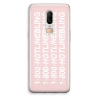 Hotline bling pink: OnePlus 6 Transparant Hoesje