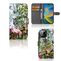 Telefoonhoesje | Met pasjeshouder | voor iPhone 14 Pro Max Jungle