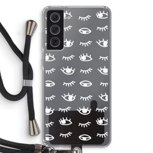 Eye pattern #3: Samsung Galaxy S21 FE Transparant Hoesje met koord