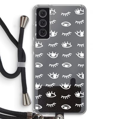 Eye pattern #3: Samsung Galaxy S21 FE Transparant Hoesje met koord