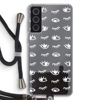 Eye pattern #3: Samsung Galaxy S21 FE Transparant Hoesje met koord