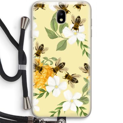 No flowers without bees: Samsung Galaxy J7 (2017) Transparant Hoesje met koord