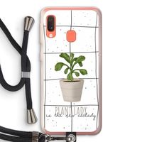 Kamerplant op vensterruit: Samsung Galaxy A20e Transparant Hoesje met koord