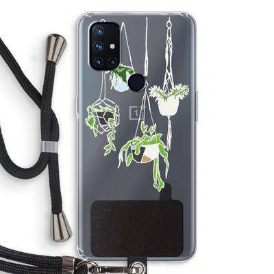 Hang In There: OnePlus Nord N10 5G Transparant Hoesje met koord