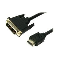 MediaRange Videokabel HDMI / DVI 2m Sort - thumbnail