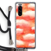 Lichte Wolken: Sony Xperia 5 Transparant Hoesje met koord