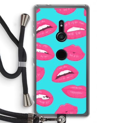 Bite my lip: Sony Xperia XZ2 Transparant Hoesje met koord