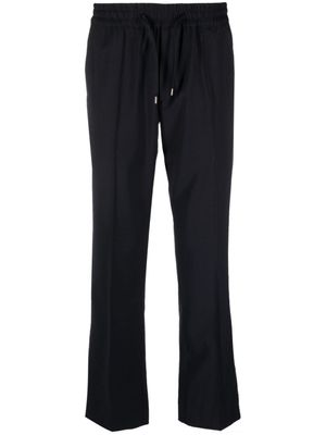SANDRO pantalon droit à taille élastiquée - Bleu