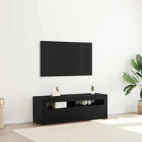 TV-kast Zwart Eiken 120 x 35 x 40 cm Bewerkt hout