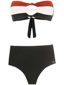 Brigitte bikini à détail de nœud - Noir