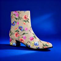 Blanc Velour Flora lady Boot Lureaux - Handgemaakte Nette Schoenen Voor Heren