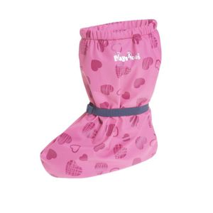 Playshoes overschoenen fleece gevoerd hartjes roze Maat