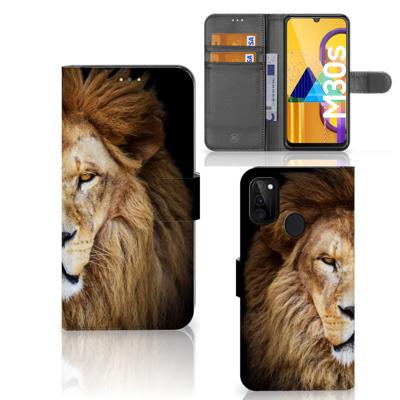Samsung Galaxy M21 | M30s | Telefoonhoesje | Met pasjeshouder | Leeuw