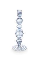 Pip Studio Kaarsenhouder Glas Swirl Donkerblauw 22cm
