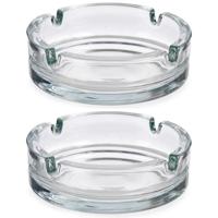 Set van 4x stuks glazen asbakken Diameter 10.5 x 3.5 cm