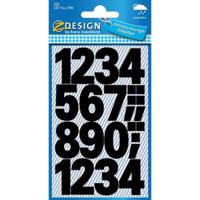 Kangaro Cijferetiket z-design home zwart pk/10