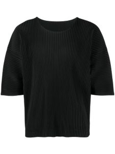 Homme Plissé Issey Miyake t-shirt à design plissé - Noir