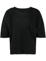 Homme Plissé Issey Miyake t-shirt à design plissé - Noir - thumbnail