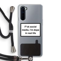 I'm dope: OnePlus Nord Transparant Hoesje met koord