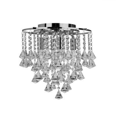 Plafondlamp Dorchester 5Lt Chrome Metal & Crystal Plafondlamp Dorchester 5Lt Chrome Metal & Crystal