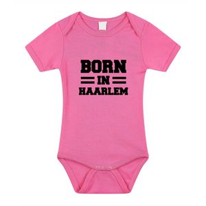 Born in Haarlem kraamcadeau rompertje roze meisjes 92 (18-24 maanden)  -