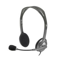Logitech 981-000593 h111 stereo headset, wired, office/call center, 20 - 20000 hz, headset, grey - thumbnail