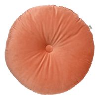 Dutch Decor - OLLY - Sierkussen rond velvet Ø40 cm - Muted Clay - roze - thumbnail
