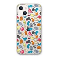 Kleurrijke katten: iPhone 13 Transparant Hoesje