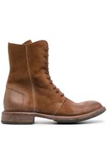 Moma bottines Polacco en cuir à effet usé - Marron