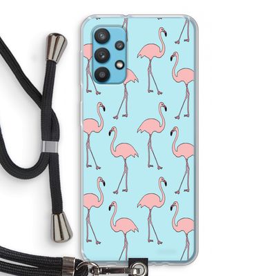 Anything Flamingoes: Samsung Galaxy A32 4G Transparant Hoesje met koord