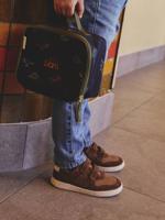 Leren kindersneakers met klittenband bruin Leren kindersneakers met klittenband bruin