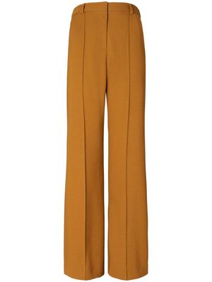 Tory Burch pantalon en laine à coupe ample - Marron