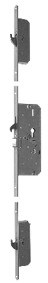Nemef 4917 85-88 Veiligheidspaniekmeerpuntssluiting | krukbediend paniek/OneShot | SKG*** | DM65mm | PC72mm | voorplaat staal verzinkt 20x1700mm