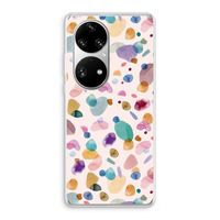 Terrazzo Memphis Pink: Huawei P50 Pro Transparant Hoesje