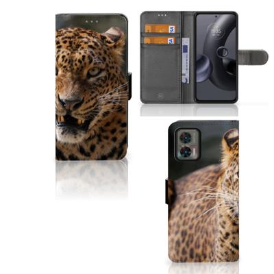 Motorola Edge 30 Neo | Telefoonhoesje | Met pasjeshouder | Luipaard