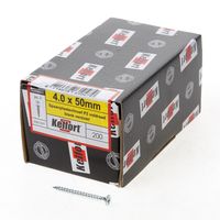 Kelfort Spaanplaatschroef platverzonken kop verzinkt pozidriv voldraad 4.0 x 50mm - thumbnail
