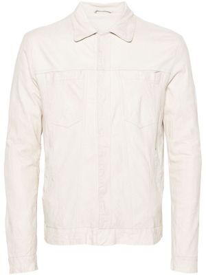 Giorgio Brato chemise en cuir à design à empiècements - Tons neutres
