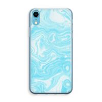 Waterverf blauw: iPhone XR Transparant Hoesje Waterverf blauw: iPhone XR Transparant Hoesje