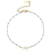 Enkelband Goud & Emaille - Infinity Blue