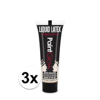 3x Vloeibare latex make up tube 10ml   -