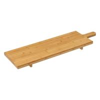 Serveerplank voor hapjes/tapas - 26 x 88 cm - bamboe hout - borrelplank - Extra groot