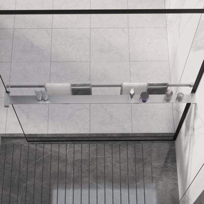 VidaXL Wandschap voor inloopdouchewand 115 cm aluminium chroomkleurig