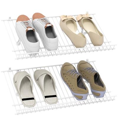 Set van 2 Muurkastplanken 61 CM Zwevende Draadplank voor Fotolijsten Decoraties