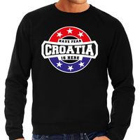 Have fear Croatia is here / Kroatie supporter sweater zwart voor heren - thumbnail