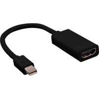 Value 12.99.3130 DisplayPort-kabel Mini-displayport / HDMI Adapterkabel Mini DisplayPort-stekker, HDMI-A-bus 0.15 m Zwart Value 12.99.3130 DisplayPort-kabel Mini-displayport / HDMI Adapterkabel Mini DisplayPort-stekker, HDMI-A-bus 0.15 m Zwart