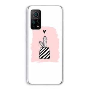 Zwart-wit cactus: Xiaomi Mi 10T 5G Transparant Hoesje