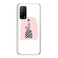 Zwart-wit cactus: Xiaomi Mi 10T 5G Transparant Hoesje
