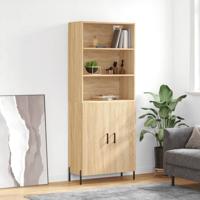 Hoge kast 69,5x34x180 cm bewerkt hout sonoma eikenkleurig