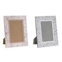 Dames handtas DKD Home Decor Blauw Wit Grijs Kameel Licht Roze 16,5 x 2 x 21,5 cm (2 Stuks)
