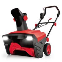 Elektrische Sneeuwblazer met Ledlampen en 15 A Motor 50 cm Werkbreedte 25 cm Werkhoogte Bekabelde Ontruimingsmachine Rood